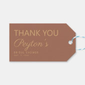 テラコッタラストブライダルシャワーサンキューユー ギフトタグ (正面(横))