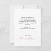 テラコッタラストボホウォーターカラー結婚フローラ サンキューカード (裏面)