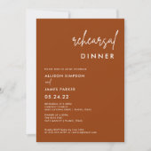 テラコッタラストリハーサルディナー招待状 招待状 (正面)