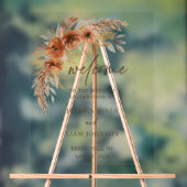 テラコッタラスト秋結婚フローラの歓迎 アクリルサイン (ニュートラル)