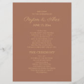 テラコッタラスト結婚式 プログラムブライダルパーティ プログラム (正面)