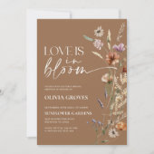 テラコッタラブは開花ブライダルシャワー 招待状 (正面)