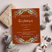 テラコッタラベンダーフローラの緑の結婚予算