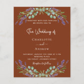 テラコッタラベンダーフローラの緑の結婚予算 (正面)