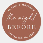 テラコッタリハーサルディナー | ナイトビフォア秋 ラウンドシール (正面)