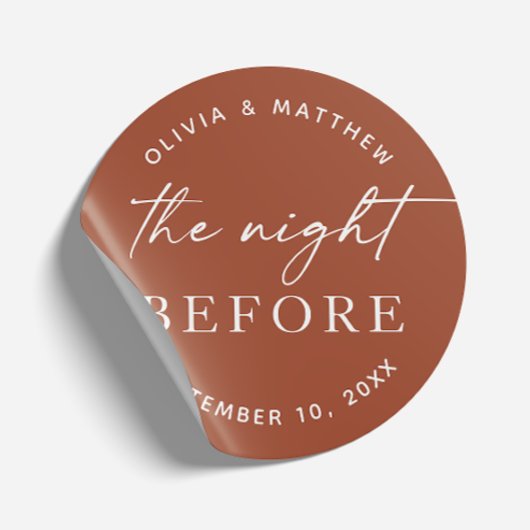 テラコッタリハーサルディナー | ナイトビフォア秋 ラウンドシール