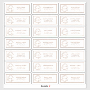 テラコッタリーピークレストモノグラムゲストアドレス シール