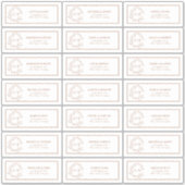 テラコッタリーピークレストモノグラムゲストアドレス シール (正面)