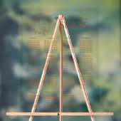 テラコッタリーピークレストモノグラム結婚の座席 アクリルサイン (ニュートラル)