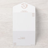 テラコッタリーピークレストモノグラム結婚ズ オールインワン招待状 (外側)