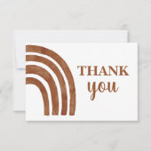 テラコッタレインボーありがとうノートカード ノートカード (正面)