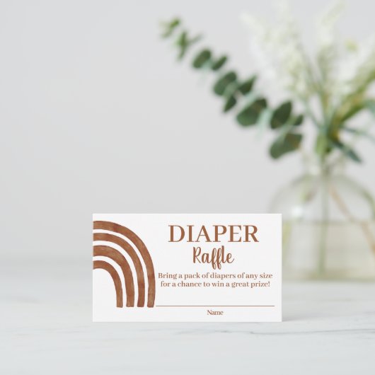 テラコッタレインボーおむつラッフルエンクロージャカード エンクロージャーカード (スタンド正面)