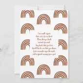 テラコッタレインボーベビーシャワー招待状 招待状 (裏面)