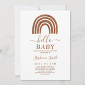 テラコッタレインボーベビーシャワー招待状 招待状 (正面)