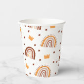 テラコッタレインボーメスオネダーフル誕生日 紙コップ (正面)
