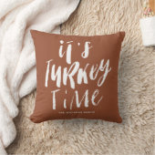テラコッタレタリングそれが七面鳥タイムサンクスギビング クッション (ブランケット)