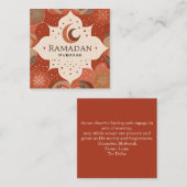 テラコッタレッドクラフトラマダンムバラク ノートカード (正面/裏面)