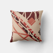 テラコッタレッドブラウン対角シェイプデザイン クッション (裏面)