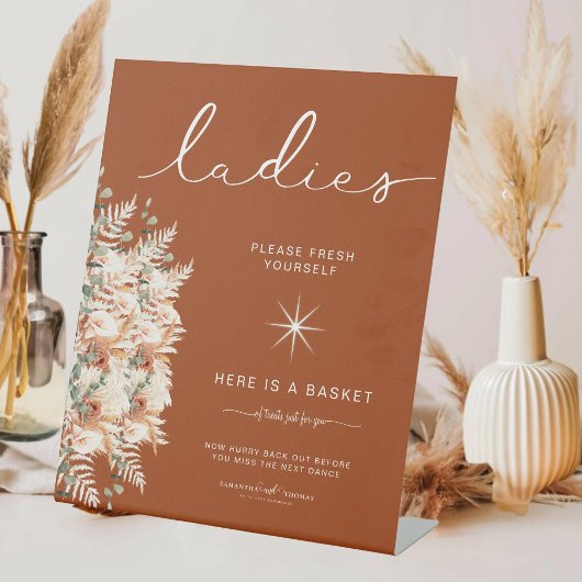 テラコッタレディースバスバスケットエレガントな結婚式 台座サイン