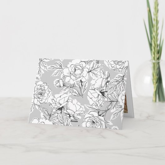 テラコッタレトロはっきりしたタイポグラフィ写真結婚の サンキューカード (裏面)