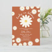 テラコッタレトログルービーベビーイン開花シャワー 招待状 (スタンド正面)