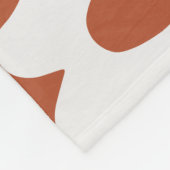 テラコッタレトログルービーベビー花パターン フリースブランケット (角)