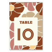 テラコッタレトログルーヴィボホシックフローラ結婚ズ テーブルナンバー (裏面)