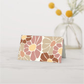 テラコッタレトログルーヴィボホシックフローラ結婚ズ プレイスカード (裏面)