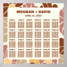 テラコッタレトログルーヴィボホ結婚の座席 ポスター