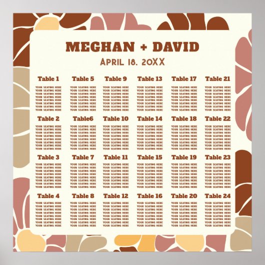 テラコッタレトログルーヴィボホ結婚の座席 ポスター (正面)