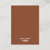 テラコッタレトロシンスクリプト結婚の詳細 エンクロージャーカード (裏面)