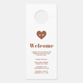 テラコッタレトロタイポグラフィは邪魔しな結婚い ドアノブサイン (裏面)