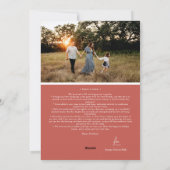 テラコッタレトロボホミニマリストの手紙と写真 シーズンカード (裏面)