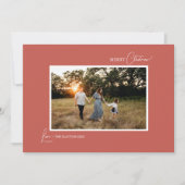 テラコッタレトロボホミニマリスト写真と手紙 シーズンカード (正面)