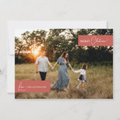 テラコッタレトロボホミニマリスト家族ニュース写真 シーズンカード (正面)