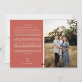 テラコッタレトロボホミニマリスト家族ニュース写真 シーズンカード (裏面)