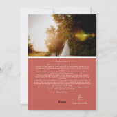 テラコッタレトロミニマリストメリー結婚したポートレート シーズンカード (裏面)