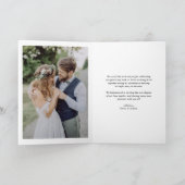 テラコッタレトロモダンタイポグラフィ結婚写真 サンキューカード (内部)