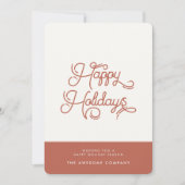 テラコッタレトロヴィンテージハッピーホリデーズ企業の シーズンカード (正面)