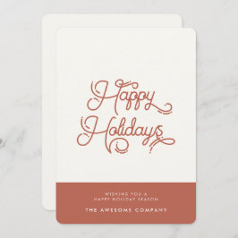 テラコッタレトロヴィンテージハッピーホリデーズ企業の シーズンカード