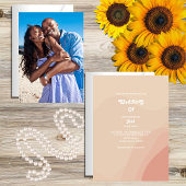 テラコッタレトロヴィンテージ70結婚年代 招待状