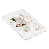 テラコッタロマンチックブラシ写真セーブザデート マグネット (右側)