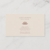 テラコッタロータスフラワー名前をカスタムするヨガ 名刺 (裏面)