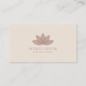 テラコッタロータスフラワー名前をカスタムするヨガ 名刺 (正面)
