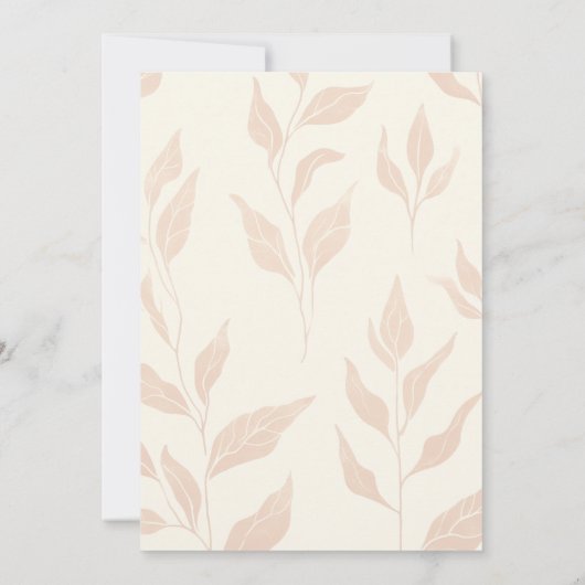 テラコッタワイルドフラワーズアートポットブライダルティーシャワー 招待状 (裏面)