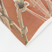 テラコッタワイルドフラワーパッチワーク素朴ボホ春 フリースブランケット (角)