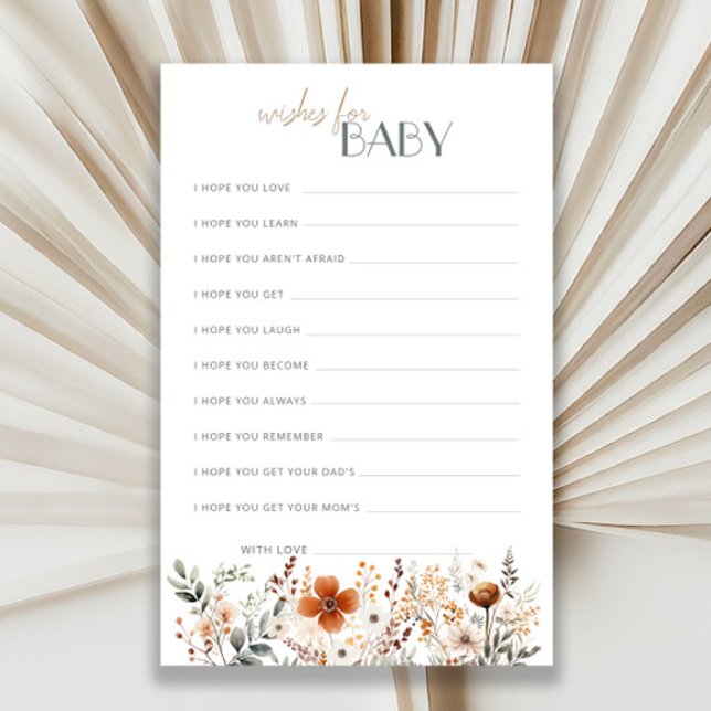 テラコッタワイルドフラワーベイビーシャワーベビー (クリエイターアップロード済み)