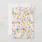 テラコッタワイルドフラワーベビーイン開花ベビーシャワー サンキューカード (裏面)