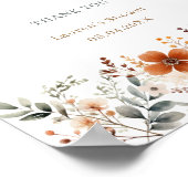 テラコッタワイルドフラワーベビーシャワーブックとギフト ポスター (角)