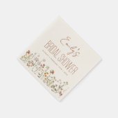 テラコッタワイルドフラワーボホブライダルシャワーイン開花 スタンダードカクテルナプキン (角)